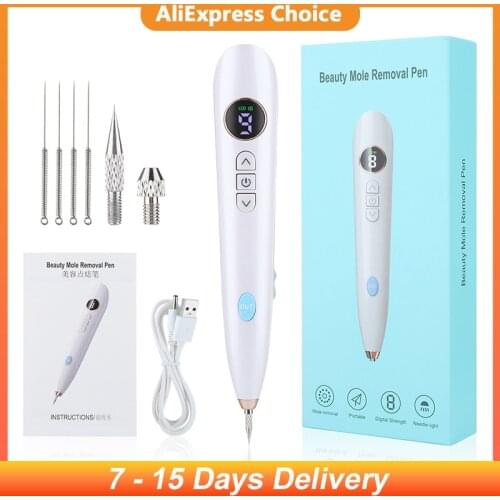 Dark Spot Remover Laser Plasma Pen Machine Tattoo Freckle Wart Tag Removal Pen LED Screen 9 Speed Home Use Beauty Devices