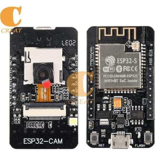 ESP32-CAM-Integrated CH340 WiFi Bluetooth Development Board with OV2640 Camera Module USB to Serial Port CH340 for Arduino