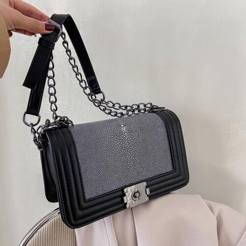 Fashion solid color crossbody bags small square bag simple and generous single shoulder bag female bag messenger bag
