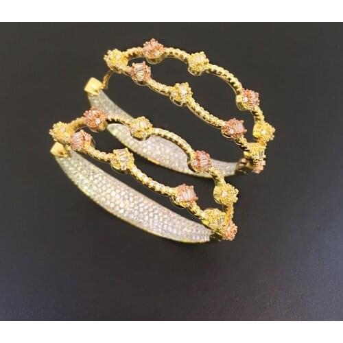 Lanyika Fashion Jewelry Wave-like Hollow Micro inlay Party Earrings Anniversary Banquet Daily Best Gift