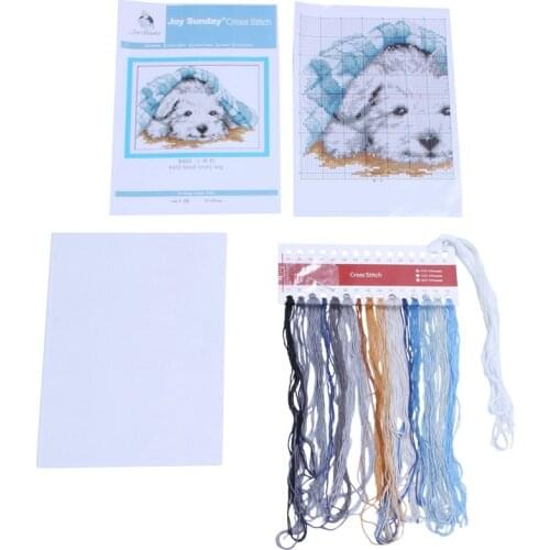 New Releases Cross Stitch Kits Patterns Embroidery Kit - Small Lovely Dog 14CT 27×20cm
