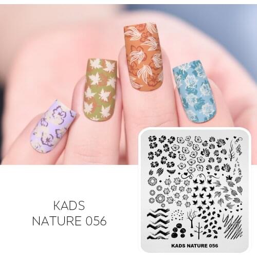 Nail Art Stamp Plate Various Leaves Pattern Design Nail Stamping Template For DIY Manicure Image Printing Plate Nail Art Stencil