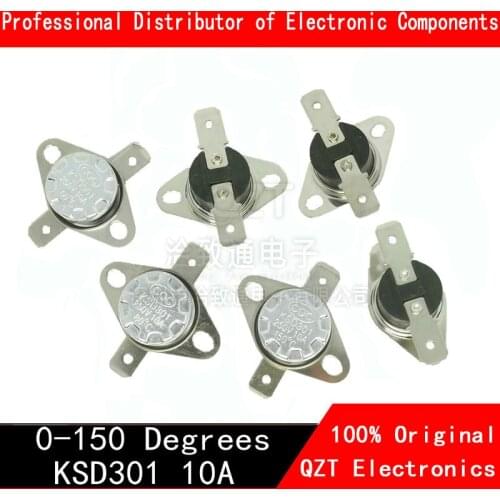 KSD301 250V 10A Normal Open Temperature Switch Thermal Control 40C 50C 60C 70C 80C 90C 100C 110C 120C 130C 140C 150C Centigrade