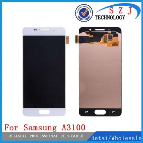 New For Samsung Galaxy A3 A3100F A3100 A310F 2016 Touch Screen + LCD Digitizer Assembly -White/Black Free Shipping