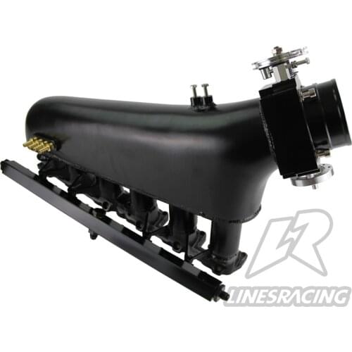 New Intake Manifold Plenum + Universal 80mm VQ35TPS Throttle body + Fuel Rail Kit Fits For BMW E30 M20 320i / 325i 1987-1991