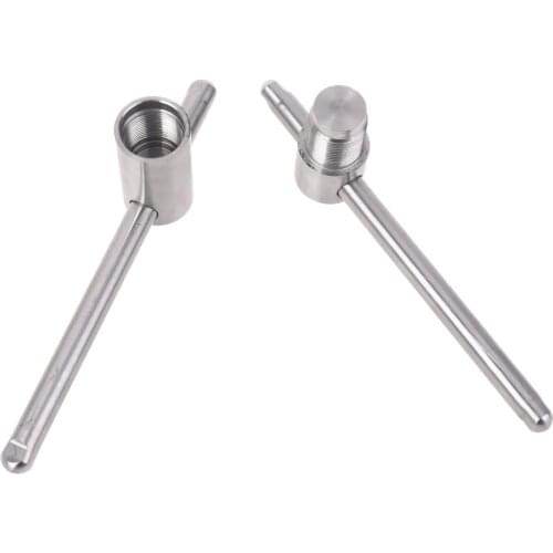 OOTDTY Stainless Steel Cue Tip Press Tool Shaper for 14mm Pool Snooker Billiard Flat Cues Stick Tip Compressor