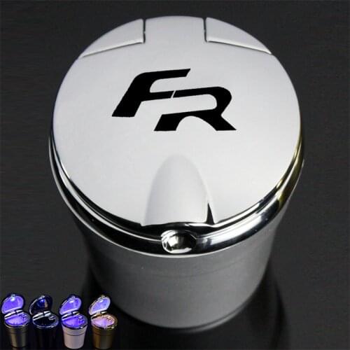 For Personality Cool Car Ashtray Car Styling Car Ashtray With Led Lights Car Logo Creative Personality Ashtray