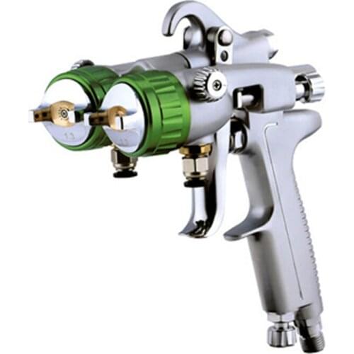 PT-29 Double-headed Pneumatic Sprayer Double Nozzle Air Paint Gun Pressure Feed Sprayer Spray Gun 8-12cfm 1000ml 4.0MPa 1.3mm