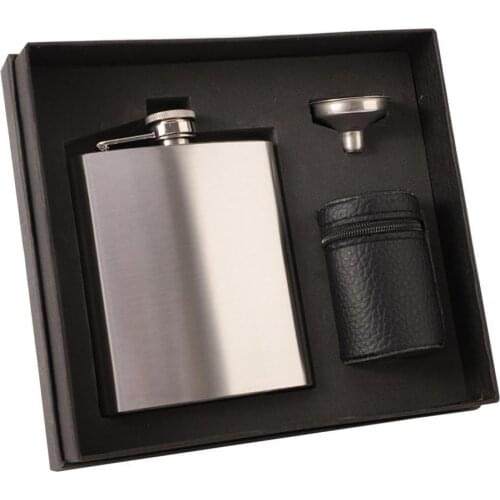 1 Set Hip Flask Shock-proof Good Sealing Capacity Portable 7oz Whiskey Liquor Pocket Flask Portable 7 oz hip flask