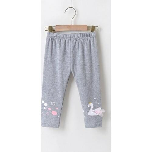 Baby Pants Newborn Swan Pattern Knit Pants Baby Leggings Suitable For Babies 3-24 Months