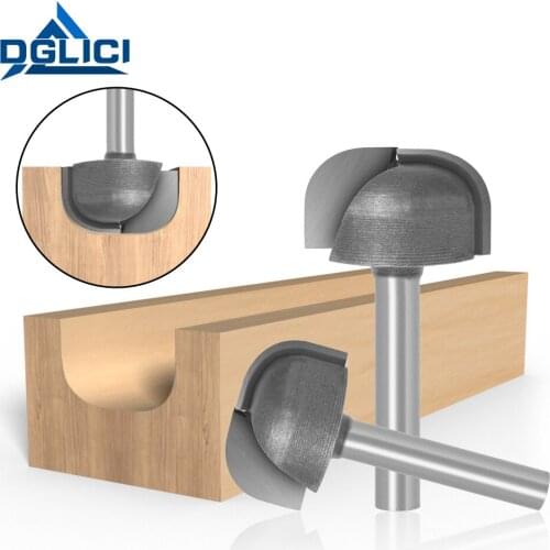 GDLICI Carbide Round Nose Router Bits 6X25mm Nose Cove Core Box Bit Shaker Wood Cutter For Woodworking Tools End Mill