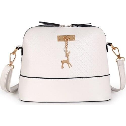 PU Leather Women Shoulder Bag Female Purse Deer Pendant Handbags Girl Mini Crossbody Bag Vintage Small Mini Flap Bolsos 2020