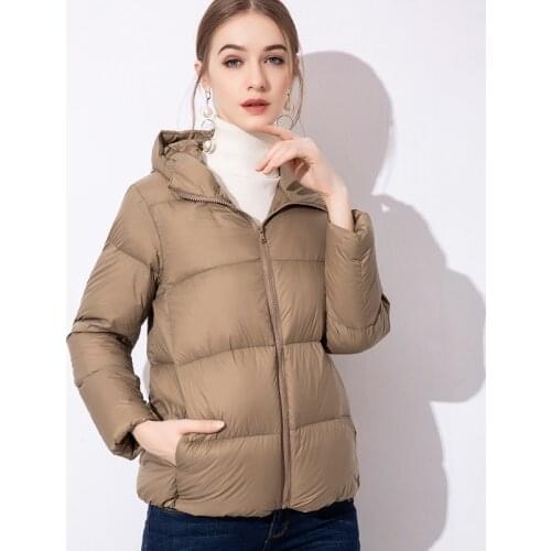 2021 Winter Woman Ultralight Down Jacket Hooded Thick Warm Coat Female Duck Down Parka For Women Portable Outerwear Overcoat