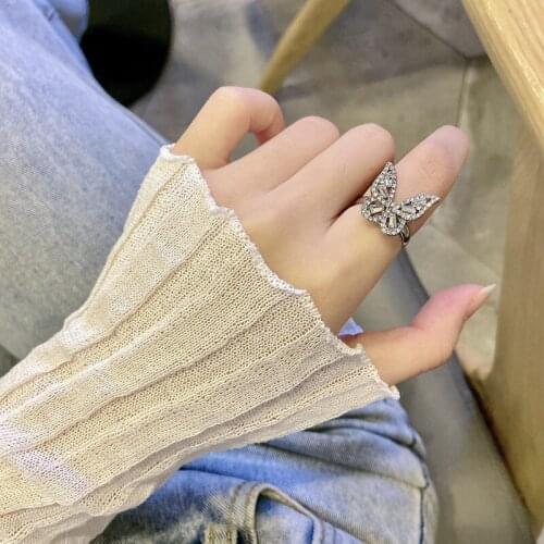 Gold Butterfly Ring Dainty Monarch Ring Adjustable Minimalist Cz Ring Micro Pave Ring Gold Open Ring Dainty Jewelry