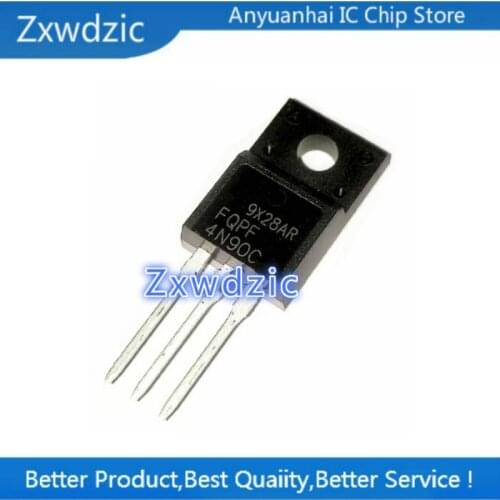 Zxwdzic 10pcs new imported original FQPF4N90C 4N90 4N90C TO-220F MOS tube N channel 900V4A