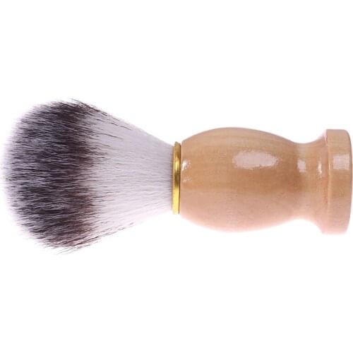 1 Pc Mens Shaving Brush Salon Men Facial Beard Cleaning Appliance Shave Style Tool Razor Brush with Wood Handle for men