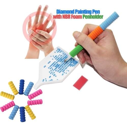 10Pcs Diamond Painting Accessories Pen Cover for Diamond Painting Sticky Pen Tools Sponge Rhinestone Mosaic Point Pen Holder