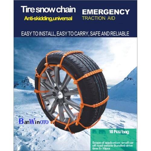 10pcs Lot Car Universal Plastic Winter Tyres wheels Snow Chains For Cars/Suv Car-Styling Anti-Skid Autocross Outdoor