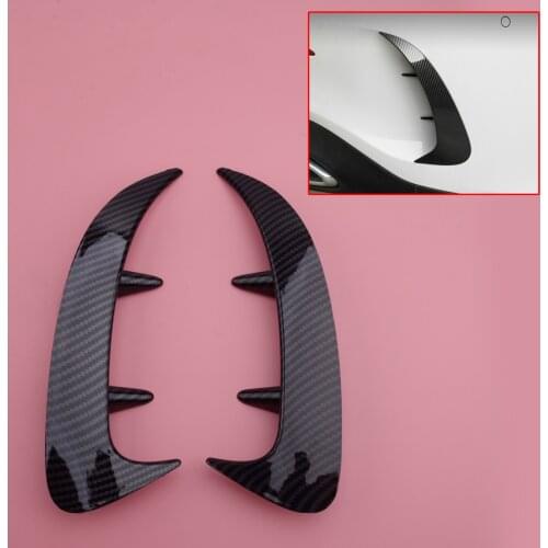 2Pcs Carbon Fiber Texture Rear Bumper Rear Bumper Fins Canards Splitter fit for Mercedes-Benz A Class W177 A200 A220 Sedan 2019