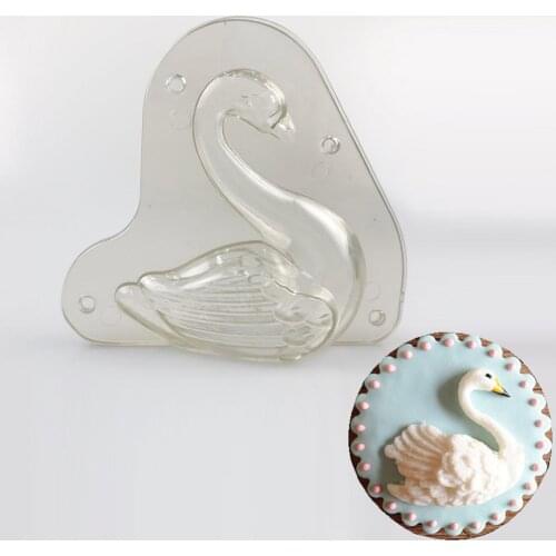 3D Swan Shoe Shape Plastic Chocolate Mould Polycarbonate Candy Jelly Mousse Mold DIY Baking Decorating Tools