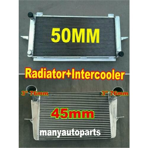 50MM ALUMINUM ALLOY RADIATOR & INTERCOOLER FOR FORD ESCORT/SIERRA RS500/RS COSWORTH 2.0 1982-1997