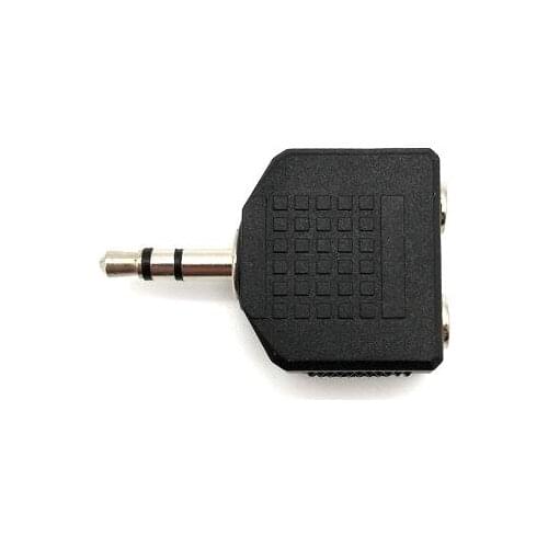50pcs Adapter 3.5 mm Male to 3.5 mm 2*Female Y Splitter Plug Audio Coupler Connector 1 Male to 2 Female Extender Converter