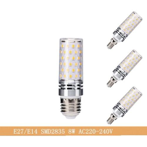 50pcs 12w E27 LED Lamp E14 LED Bulb SMD2835 Corn Bulb 86LEDs High Brightness Chandelier Candle Crystal Light Home Decoration