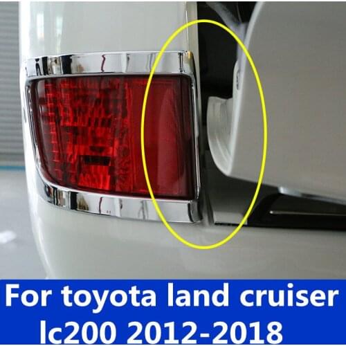 Car Front fog lampshade Rear Fog Light Cover Trim Strip Frame Lamps Strips Decoration For toyota land cruiser lc200 2012-2018