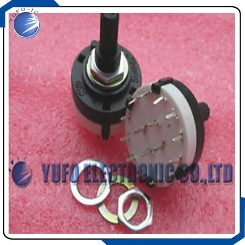 Free Shipping One Lot 5p,4 pole 12 positions PCB Rotary switch NEW,4P12T