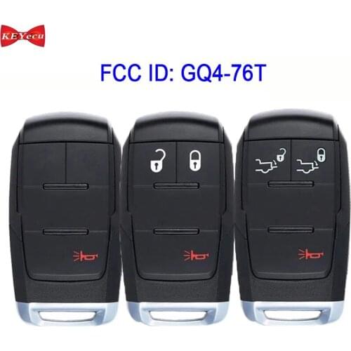 KEYECU for RAM 2500 3500 4500 5500 2019 2020 2021 Smart Keyless Remote Key Fob GQ4-76T 68374993 68375455 68381171