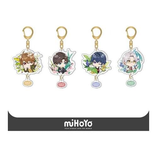Keychain Cosplay Acrylic Student Itabag Pendant Cartoon Keyring Toys Xmas Gifts Anime Tears of Themis Vilhelm Marius Raven Cute