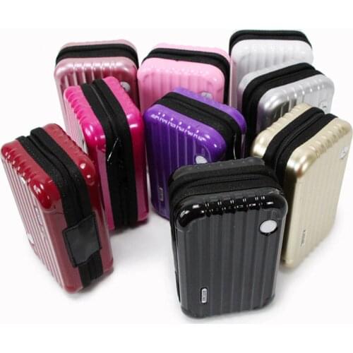 Luggage Design Travel Cosmetic Bags Makeup Organizer Case Brushes Lipstick Toiletry Storage Box HSJ88