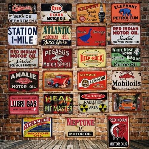 [ DecorMan ] ESSO Motor oil Spark Plug PEGASUS TIN SIGN Custom wholesale Mural Paintings Bar PUB Decor LT-1861