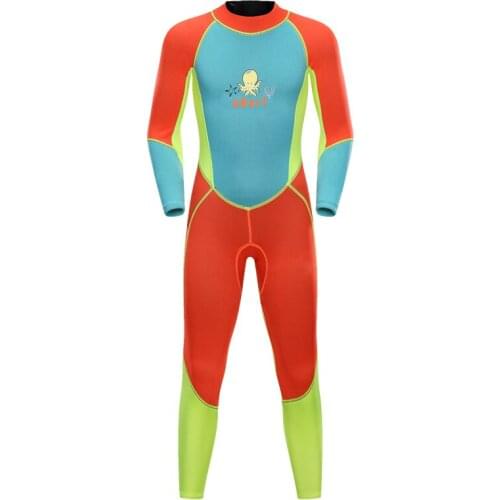Kids Wetsuit, 2mm Neoprene Thermal Swimsuit, Youth/Toddler Boys Girls One Piece Wet Suits for Scuba Diving, Full Suit Back Zip