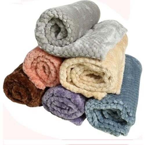 Classic Winter Warm Thick Dog Blanket Sleeping Mat Cats Nest Quilt Puppy Kitten Soft Fleece Cover Washable Pet Blanket