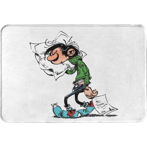 Gaston Lagaffe Comics Bedroom Mat Sleepy Doormat Kitchen Carpet Outdoor Rug Home Decoration