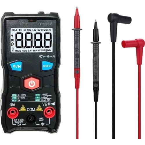 WARMMIKI Digital True RMS Multimeter Tester Autoranging Automotriz Multimeter With NCV Data Hold LCD Backlight+Flashlight Tool