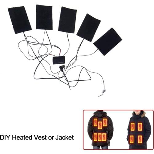 Clothes Heating Film Down Jacket Heating Film Cotton Vest Accessories Smart Dual Control Silicone Button Heating Heating Film
