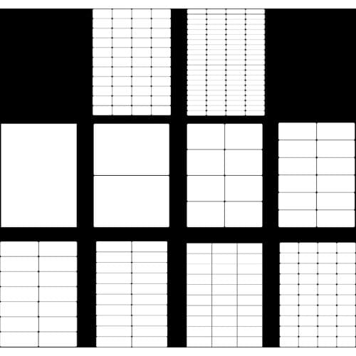 5 Sheets A4 Writable Address Labels Self-Adhesive Name Sticker Package Label Tags for Inkjet/Laser Printer Splitting Paper