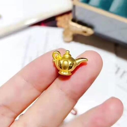 New 24K Yellow Gold Bracelet Women 999 Gold kettle Weave Bracelet