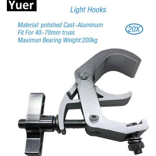 20Pcs/Lot Aluminium Material Light Hooks Load Bearing 200kg LED Stage light Clamp truss For DJ Disco Bar Club Stage Accessories