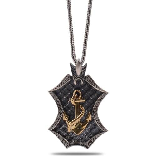 Sailor Anchor Handmade 925 Sterling Silver Chain Necklace Special Gift for Women and for Men Made In Turkey