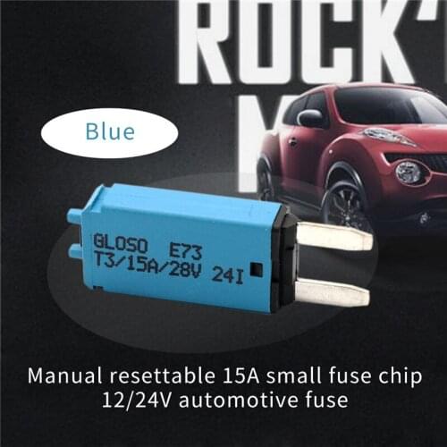 Resettable fuse Manually resettable 15A mini fuses 12/24V automotive fuses Motorcycle boat micro fuse Car accessories