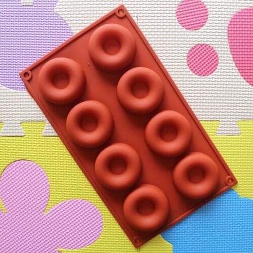 8 Holes Donut Silicone Cupcake Baking Mold Cake Pans Biscuit Cookie Doughnut DIY Molds Chocolate Mold