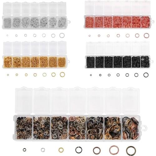 Alloy Open Jump Rings Mixed 3mm 4mm 5mm 6mm 7mm 8mm 10mm Split Rings Connectors For DIY Jewelry Making Kit Accessories
