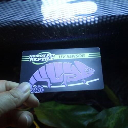 D0AC Reptile UVB Light Lamp Bulb Test Card UV Tests Paper Reptiles Terrarium Lamp Life Effective Tester Meter Pet Supplies