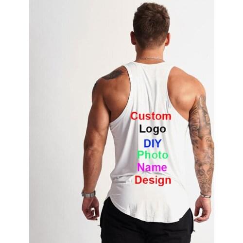 Workout Your OWN Design Brand Logo/Picture Gym Clothing Vest Muscle Shirt Men Mesh Tank Top Men Fitness Sleeveless Singlets