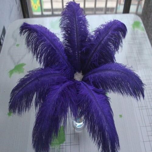 High quality Wholesale 50pcs pretty 12-14inch/30-35cm purple ostrich feathers Wedding Party Hotel Decoration