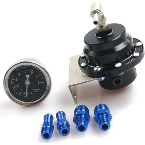 1Pc Car Universal Adjustable Fuel Pressure Regulator tomei type Fuel valve supercharger with gauge Modification accessories