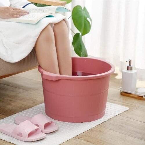 1pc Plastic Bucket Foot Tub Bath Bucket Bathroom Foot Wash Basin Laundry Buckets Portable Water Container Bathroom Accessory